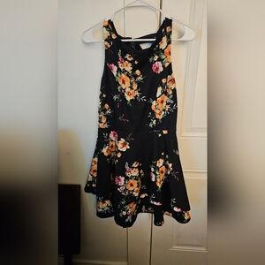 Chic Floral High-Low Skirt